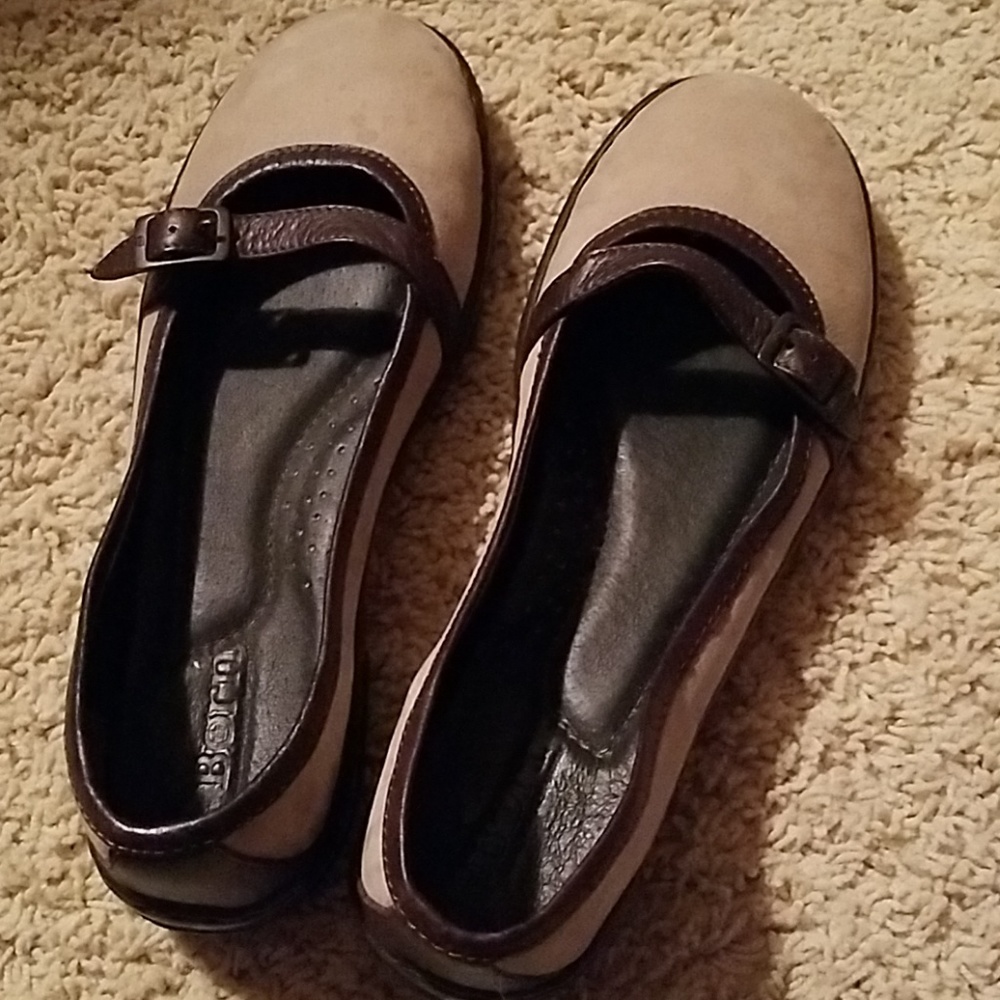 Born Tan Suede with Brown Leather Accents